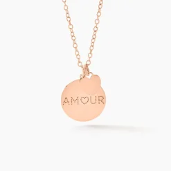 Collier Eternelle Argent Rose