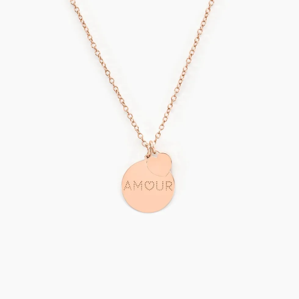 Collier Eternelle Argent Rose