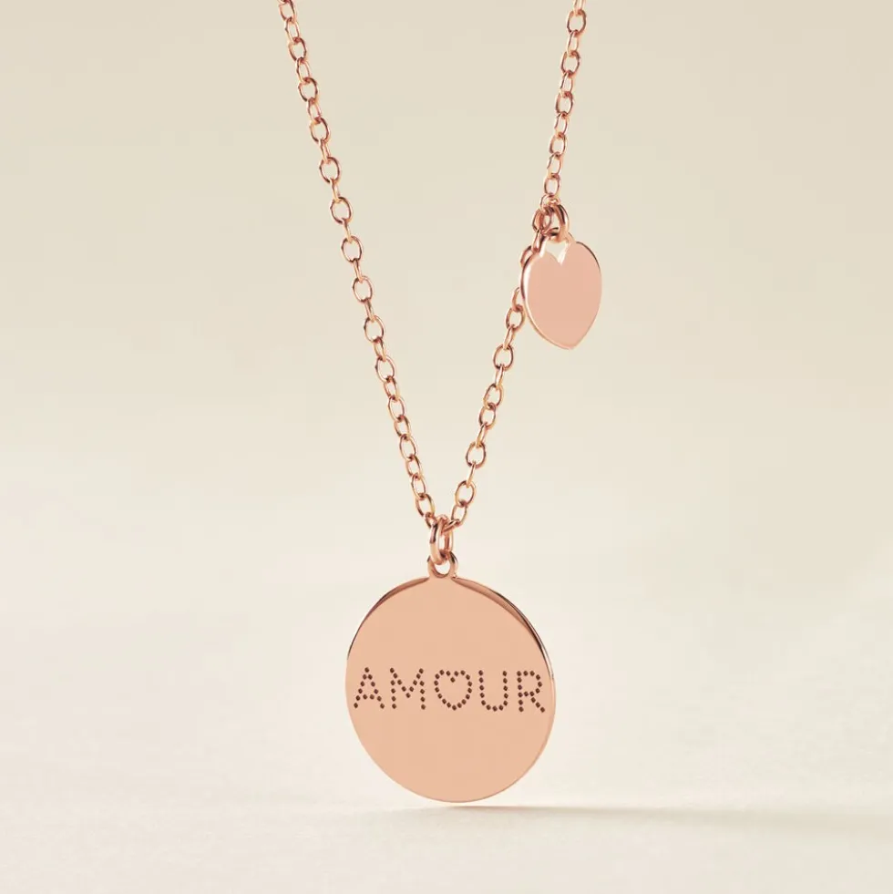 Collier Eternelle Argent Rose