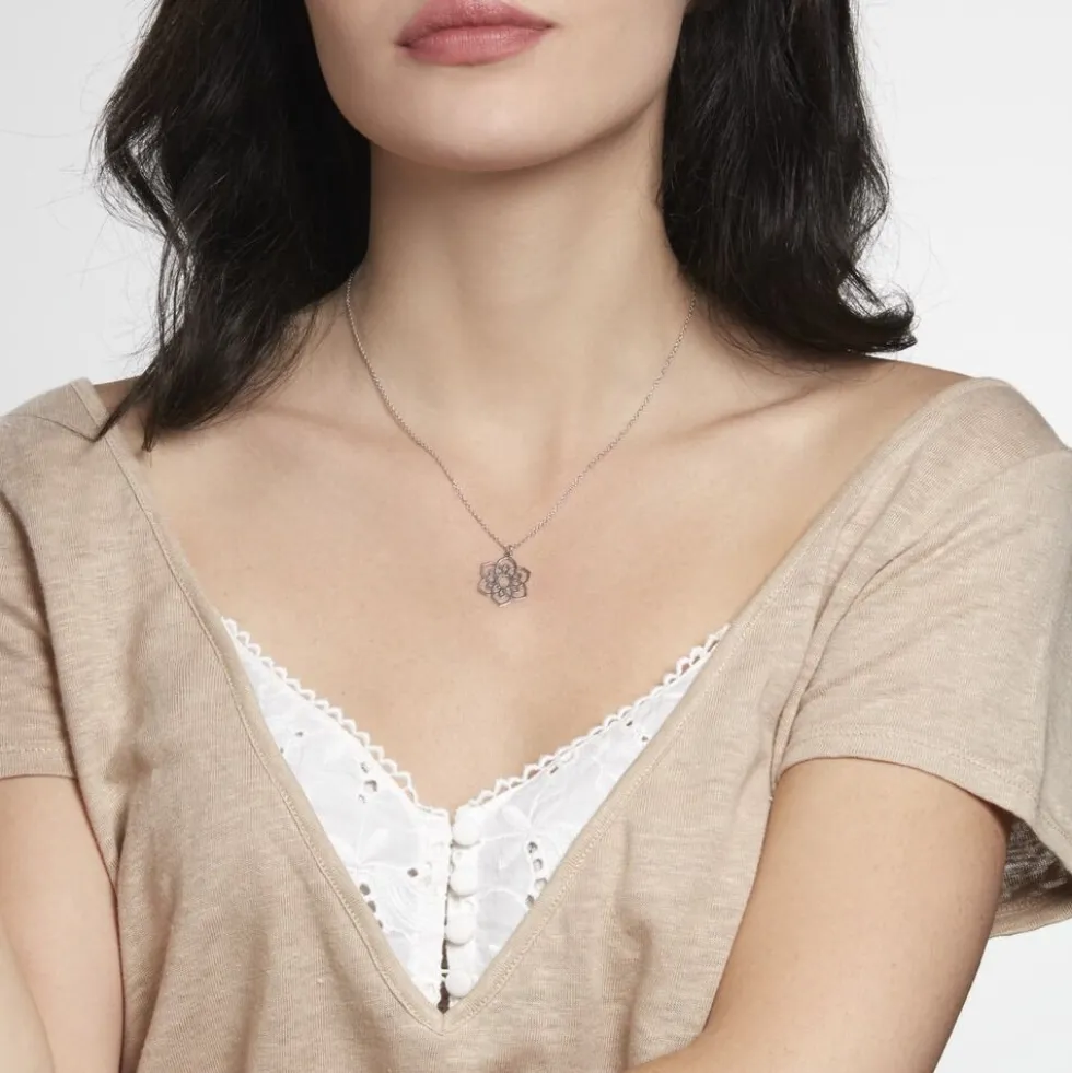 Collier Eudeline Argent Blanc