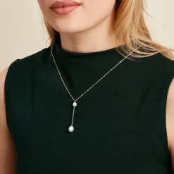 Collier Euphoria Argent Blanc Perle De Culture