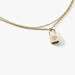 Collier Eva Acier Jaune Cristal