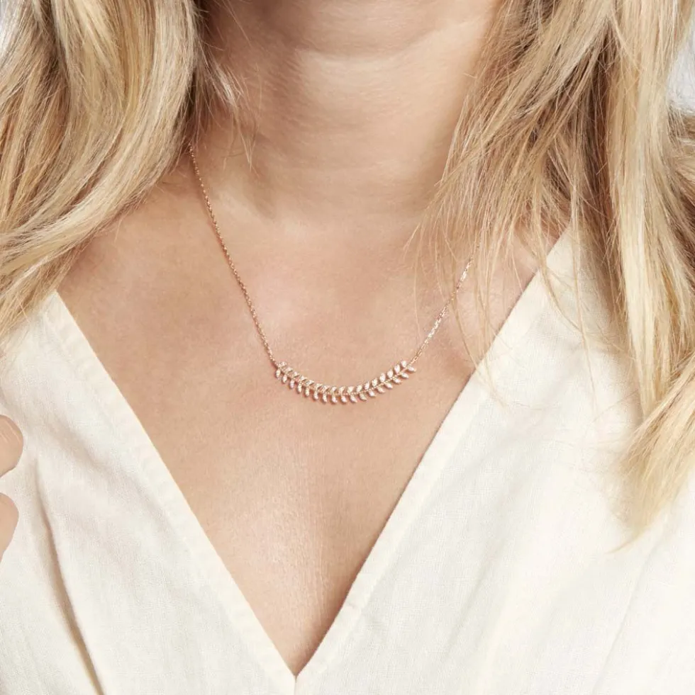 Collier Fabrizia Plaqué Or Jaune Oxyde De Zirconium