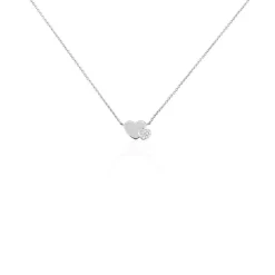 Collier Flamen Argent Blanc Oxyde De Zirconium