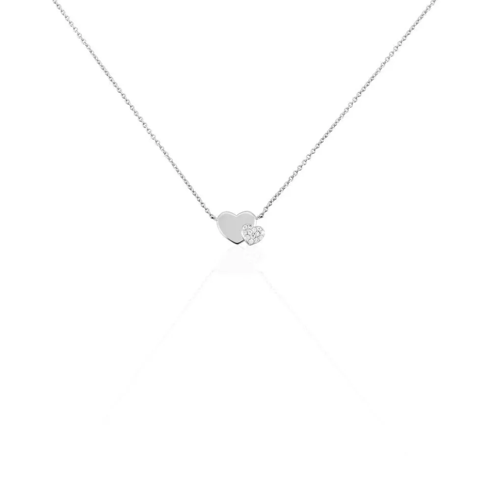 Collier Flamen Argent Blanc Oxyde De Zirconium