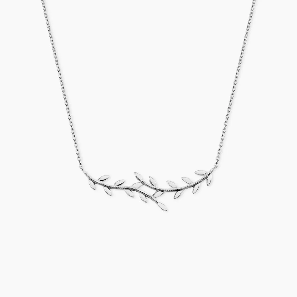 Collier Folia Argent Blanc