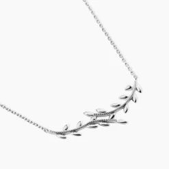 Collier Folia Argent Blanc