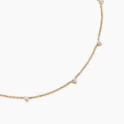Collier Gasparine Plaqué Or Jaune Oxyde De Zirconium