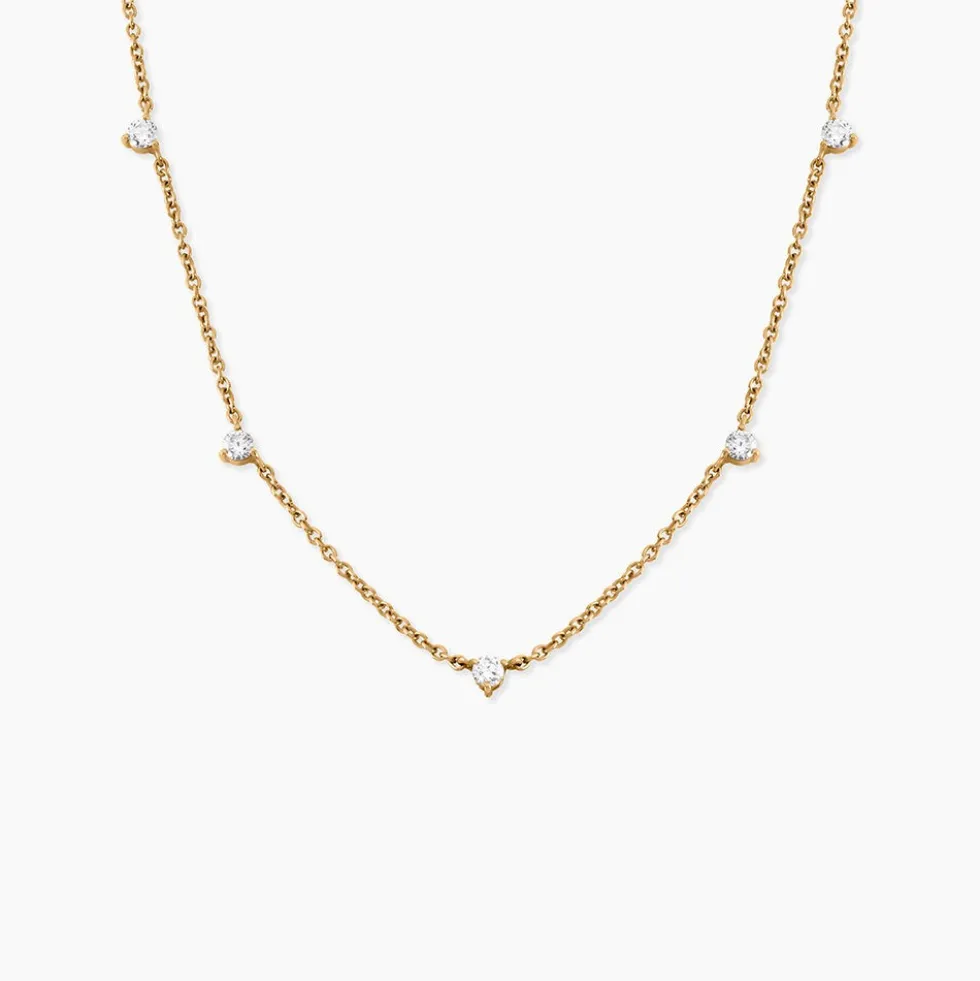 Collier Gasparine Plaqué Or Jaune Oxyde De Zirconium