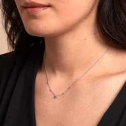 Collier Gemmie Argent Blanc Oxyde De Zirconium