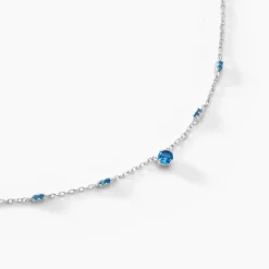 Collier Gemmie Argent Blanc Oxyde De Zirconium