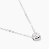Collier Germinie Argent Blanc Oxyde De Zirconium