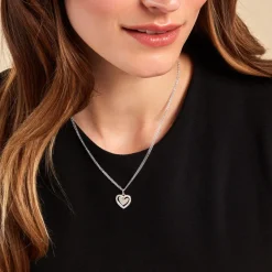 Collier Gloria Argent Blanc Oxyde De Zirconium
