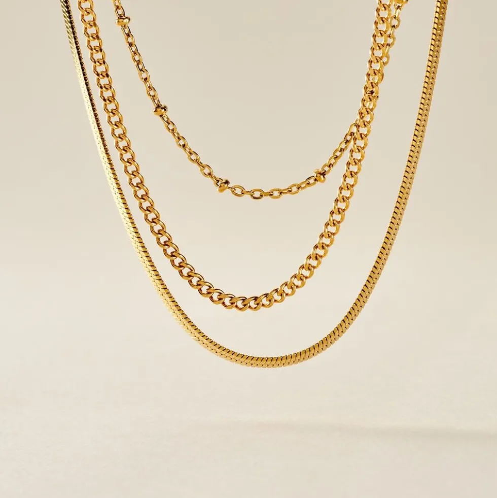 Collier Golden Liana Acier Jaune