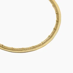 Collier Golden Liana Acier Jaune