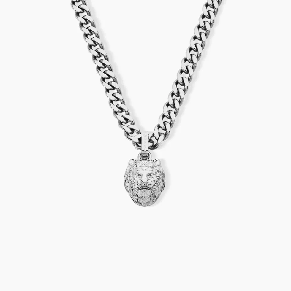 Collier Guess Lion King Acier Blanc