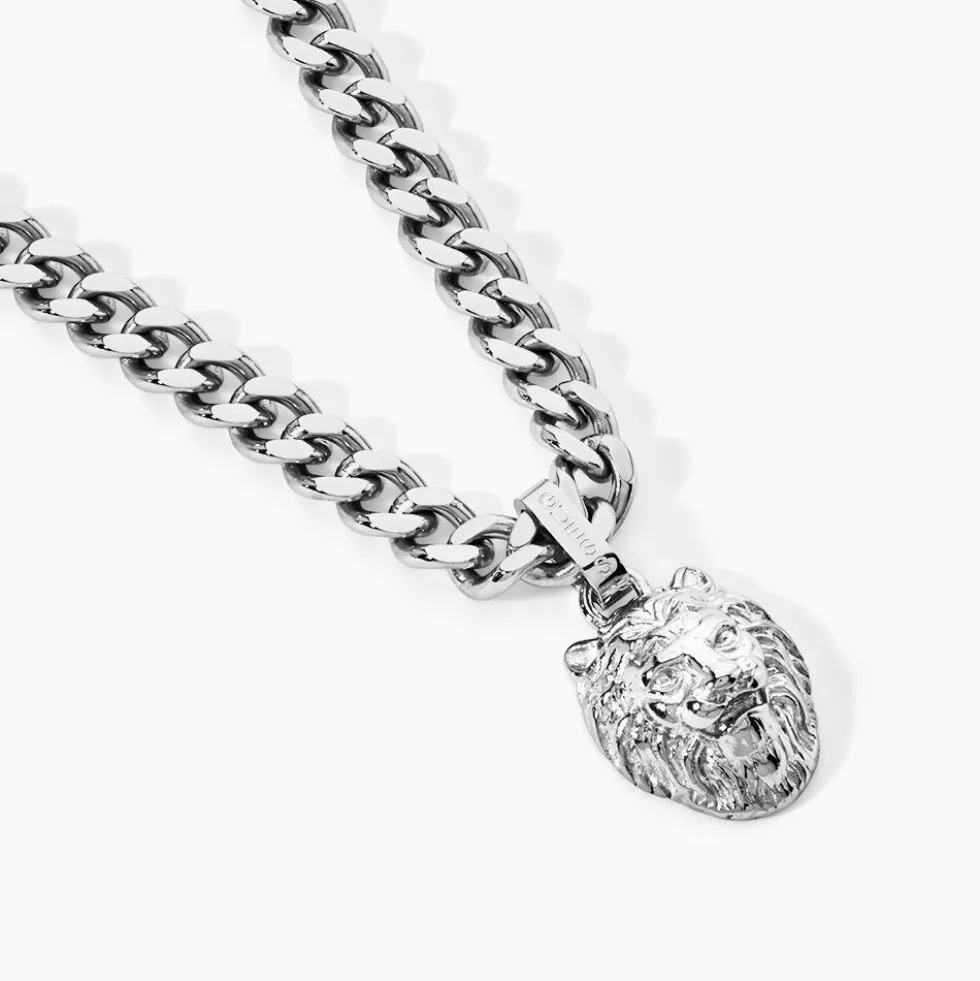 Collier Guess Lion King Acier Blanc