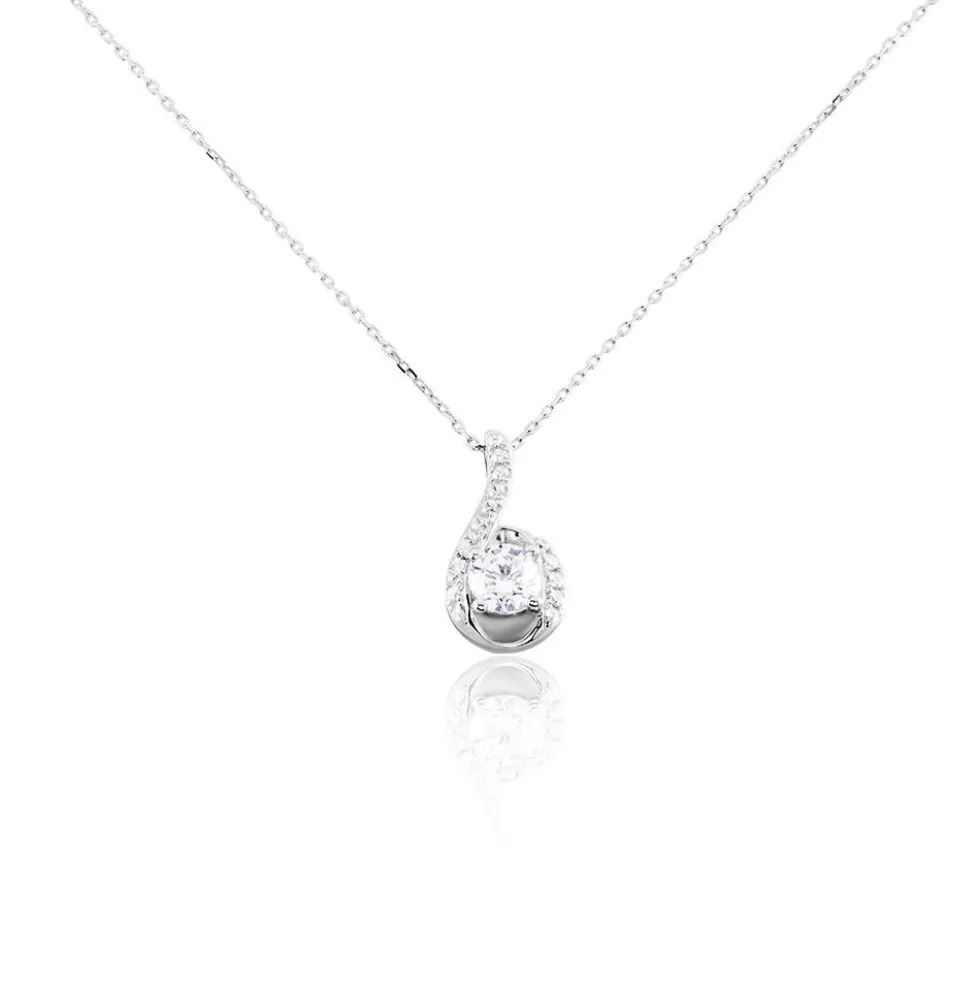 Collier Gwennoal Or Blanc Oxyde
