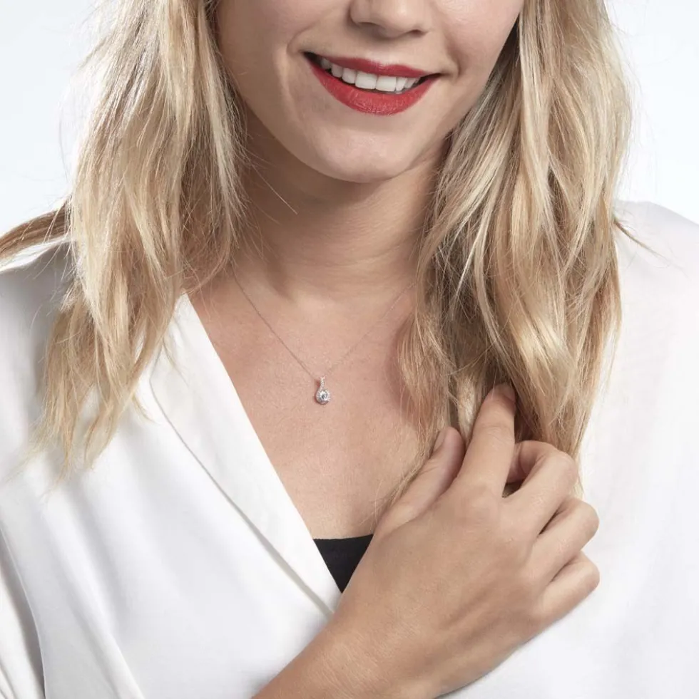 Collier Gwennoal Or Blanc Oxyde