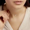 Collier Hildana Or Blanc Oxyde De Zirconium