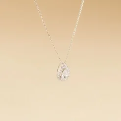 Collier Hildana Or Blanc Oxyde De Zirconium