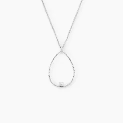 Collier Inez Argent Blanc Oxyde De Zirconium