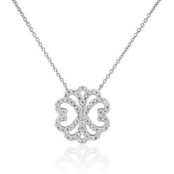 Collier Isse Argent Blanc Oxyde De Zirconium