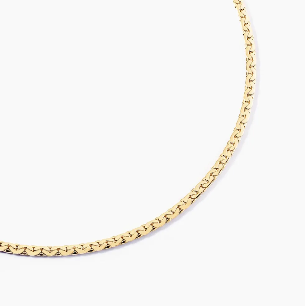 Collier Ivy Maille Haricot Or Jaune