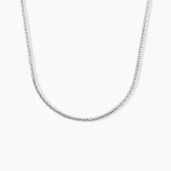 Collier Ivy Maille Haricot Or Blanc