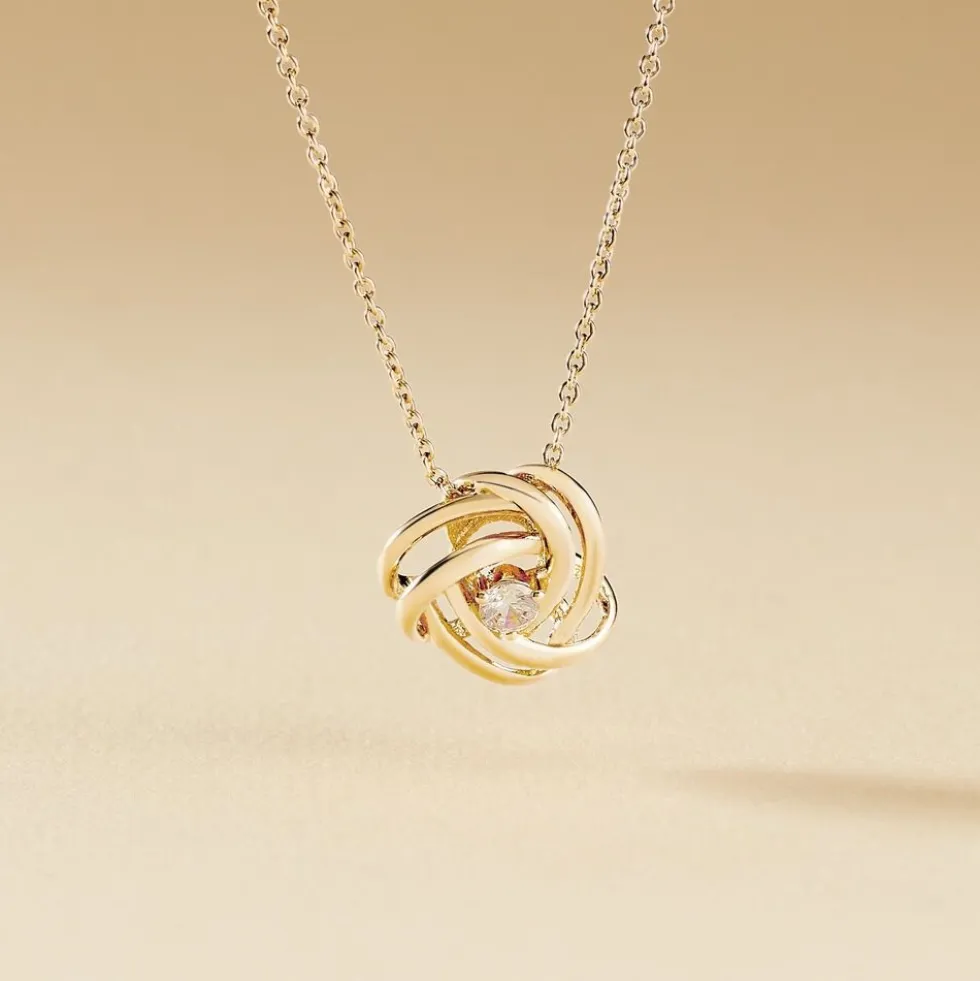Collier Iwaki Plaqué Or Jaune Oxyde De Zirconium