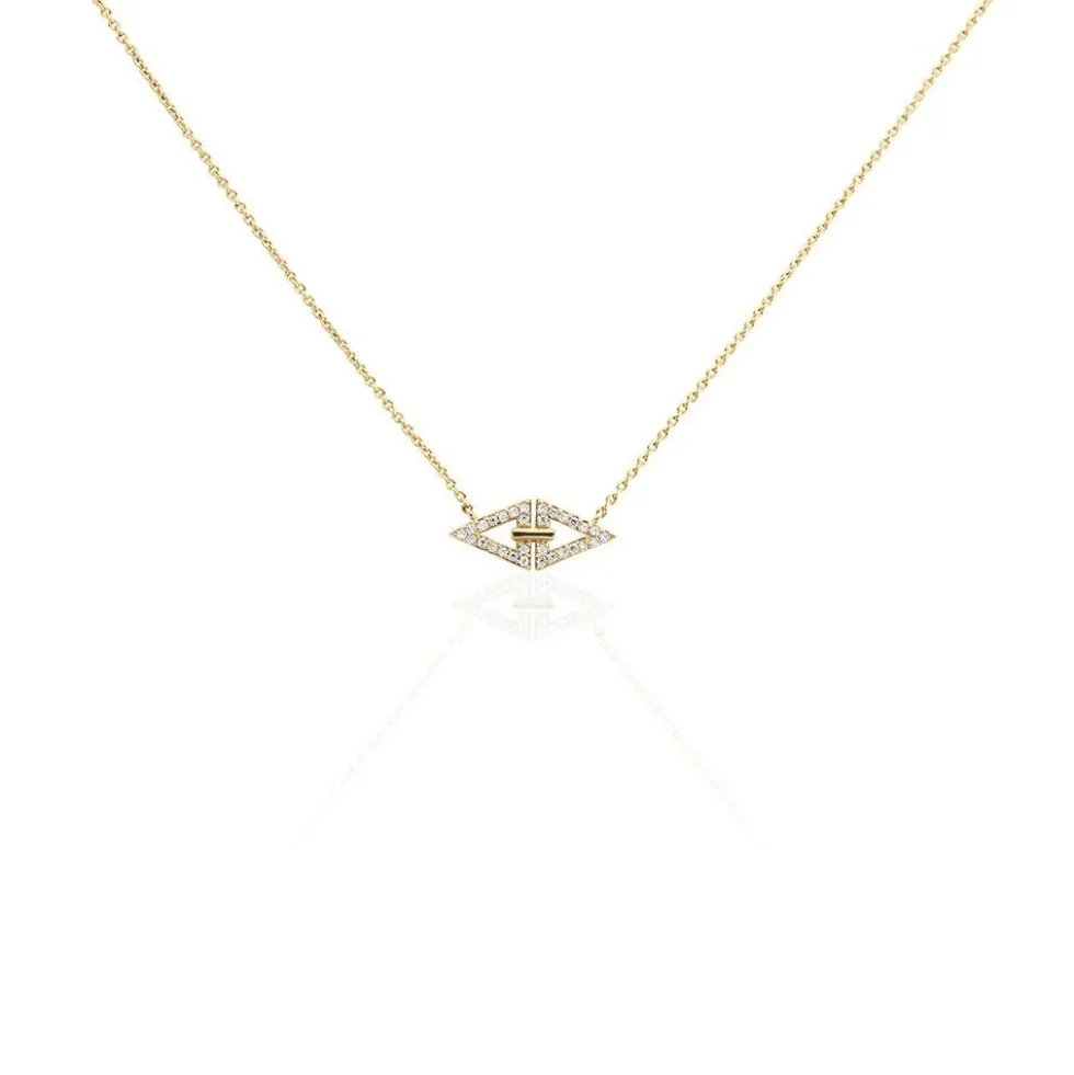 Collier Izia Plaqué Or Jaune Oxydes De Zirconium