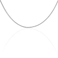 Collier Jany Maille Palmier Or Blanc