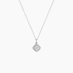Collier Justina Argent Blanc Oxyde De Zirconium