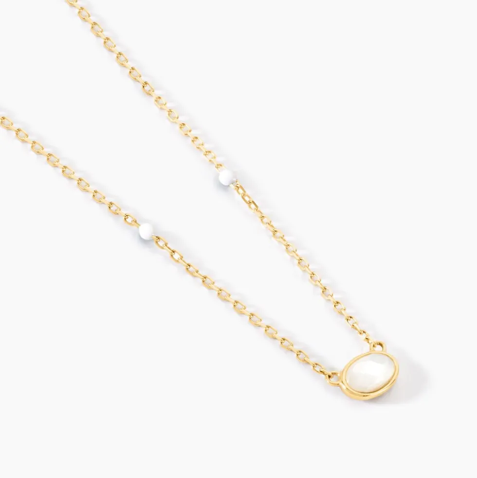 Collier Kakalina Or Jaune Nacre