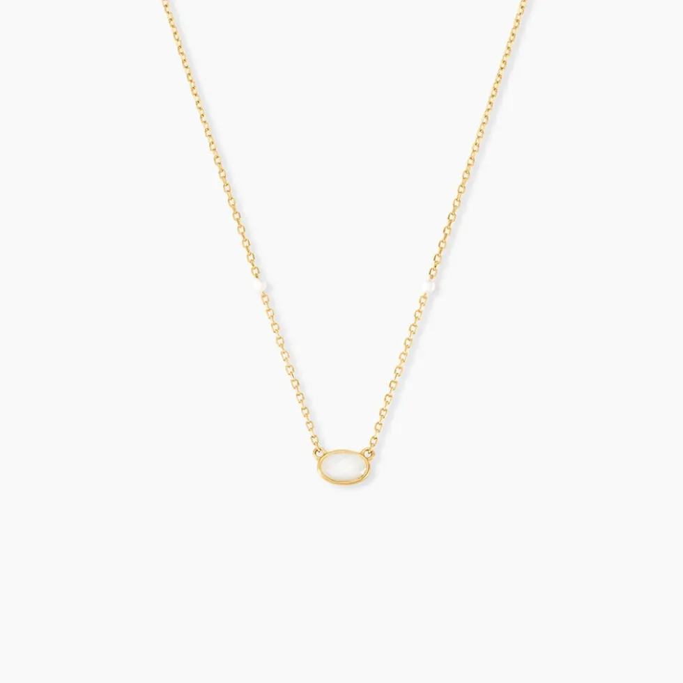 Collier Kakalina Or Jaune Nacre