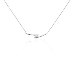 Collier Kane Argent Blanc Oxyde De Zirconium