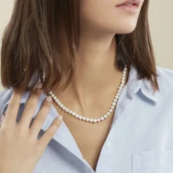 Collier Kanwal Or Jaune Perle De Culture