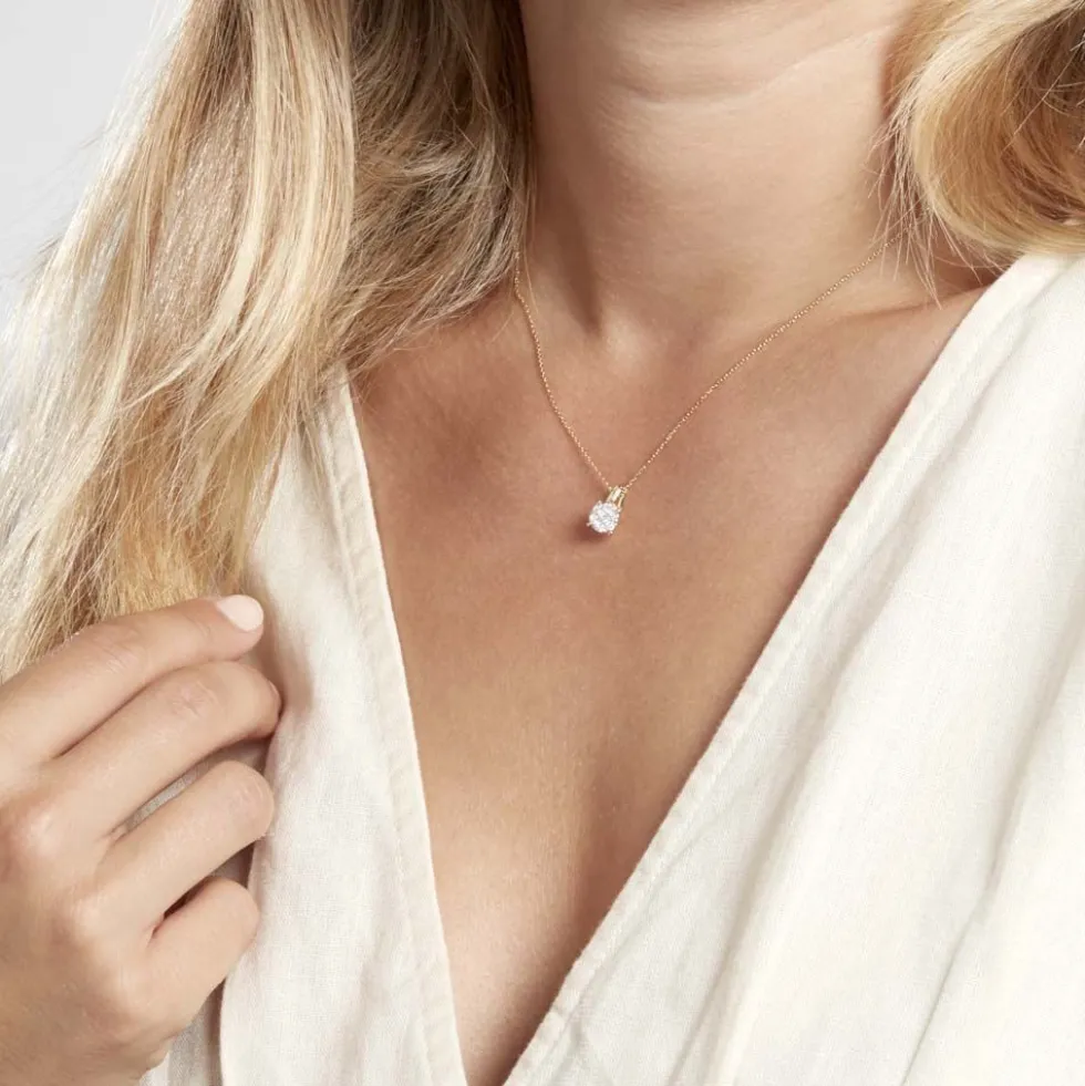 Collier Kate Or Blanc Diamant Synthétique