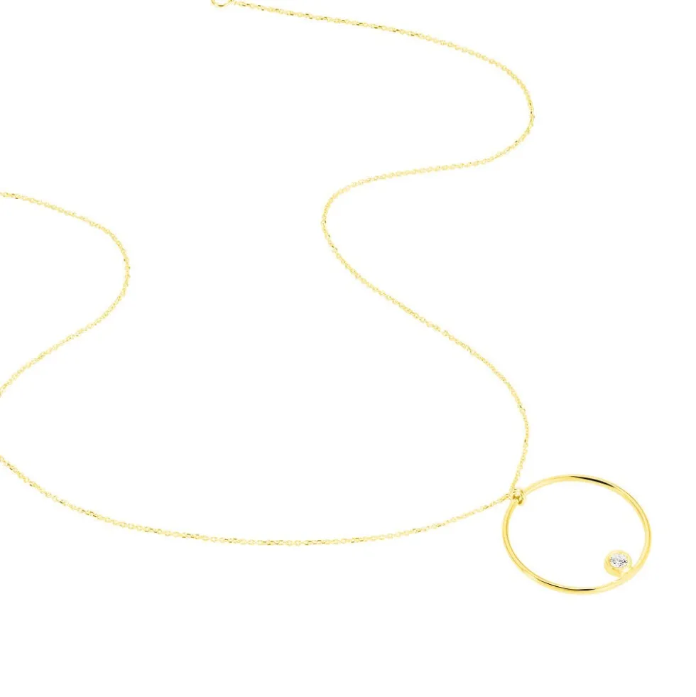 Collier Kimly Or Jaune Oxyde De Zirconium