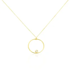 Collier Kimly Or Jaune Oxyde De Zirconium