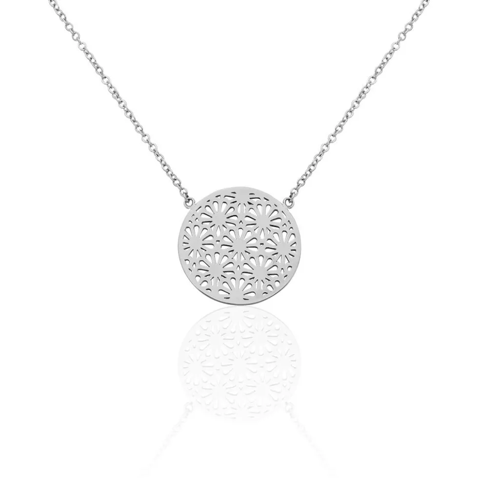 Collier Lace Acier Blanc