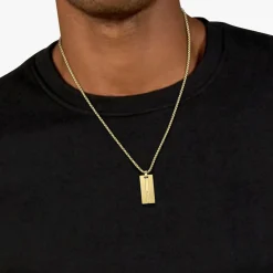 Collier Lacoste Adventurer Acier Jaune