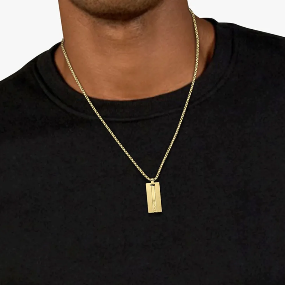 Collier Lacoste Adventurer Acier Jaune