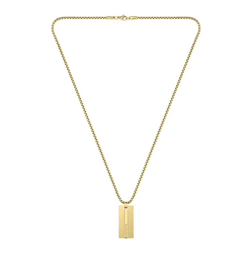 Collier Lacoste Adventurer Acier Jaune