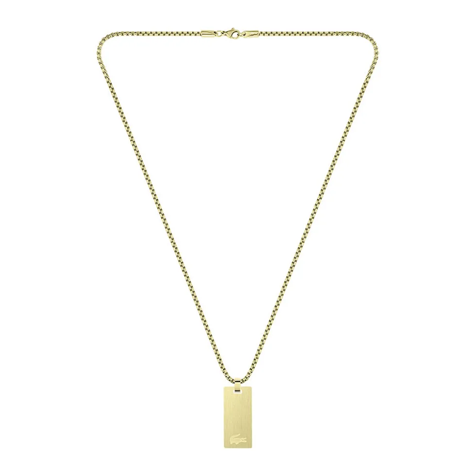 Collier Lacoste Adventurer Acier Jaune
