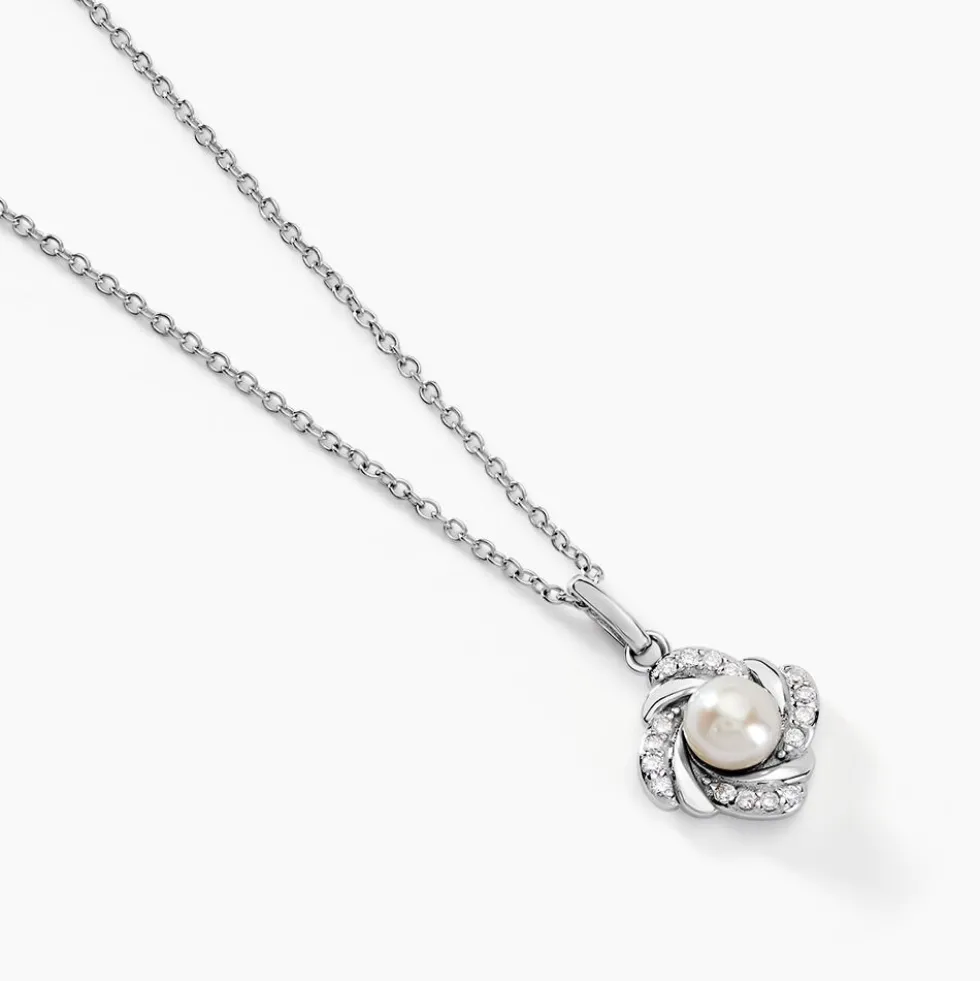 Collier Laetoria Argent Blanc Perle De Culture Oxyde De Zirconium