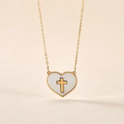Collier Lawrie Or Jaune Nacre