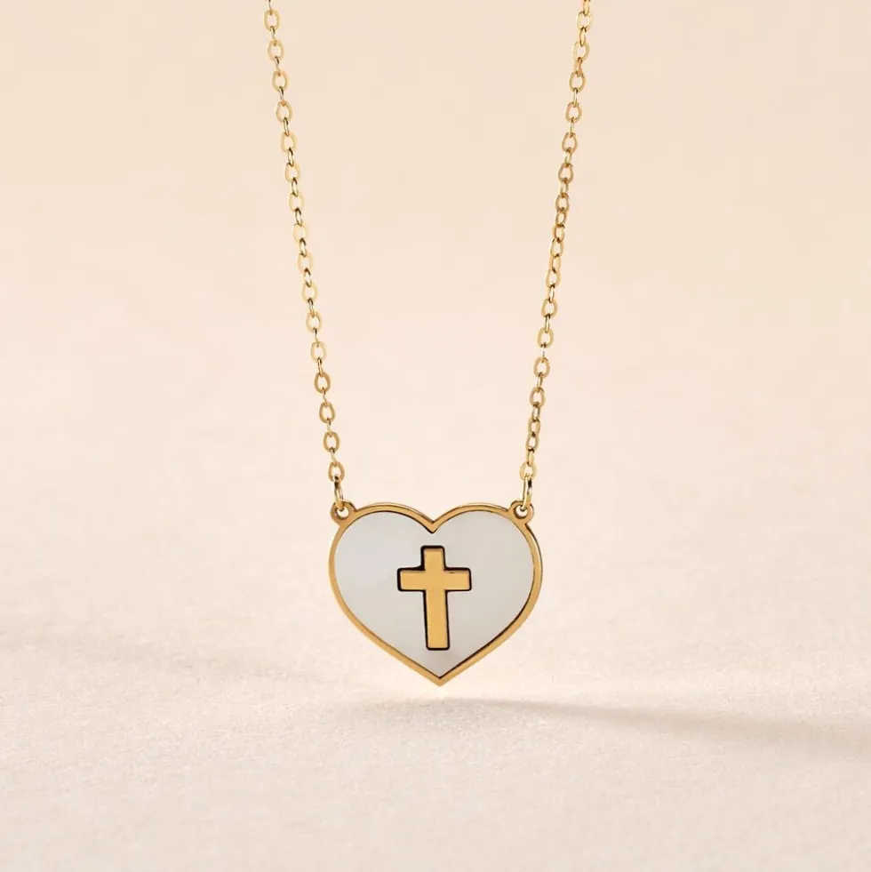 Collier Lawrie Or Jaune Nacre