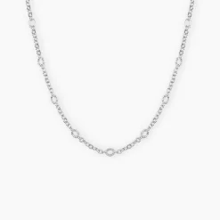 Collier Leodie Argent Blanc