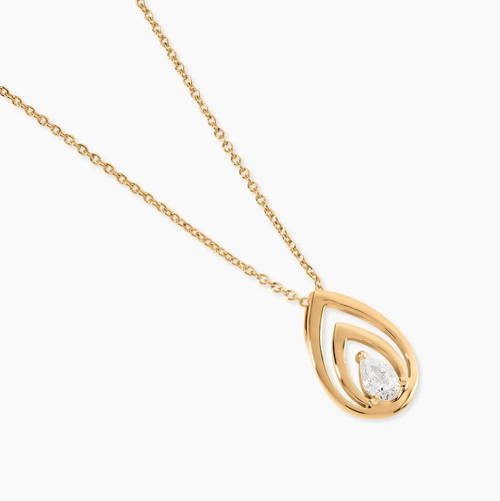 Collier Loetitia Plaqué Or Jaune Oxyde De Zirconium